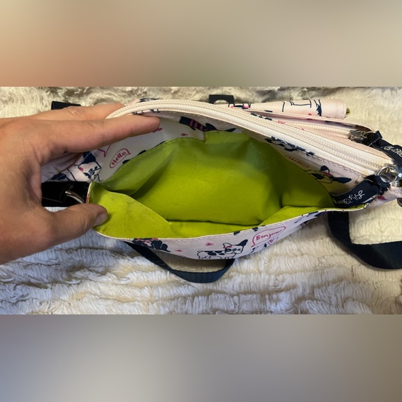 Lily Bloom, super cute, white French bulldog  (dog) satchel handbag. - Picture 6 of 10